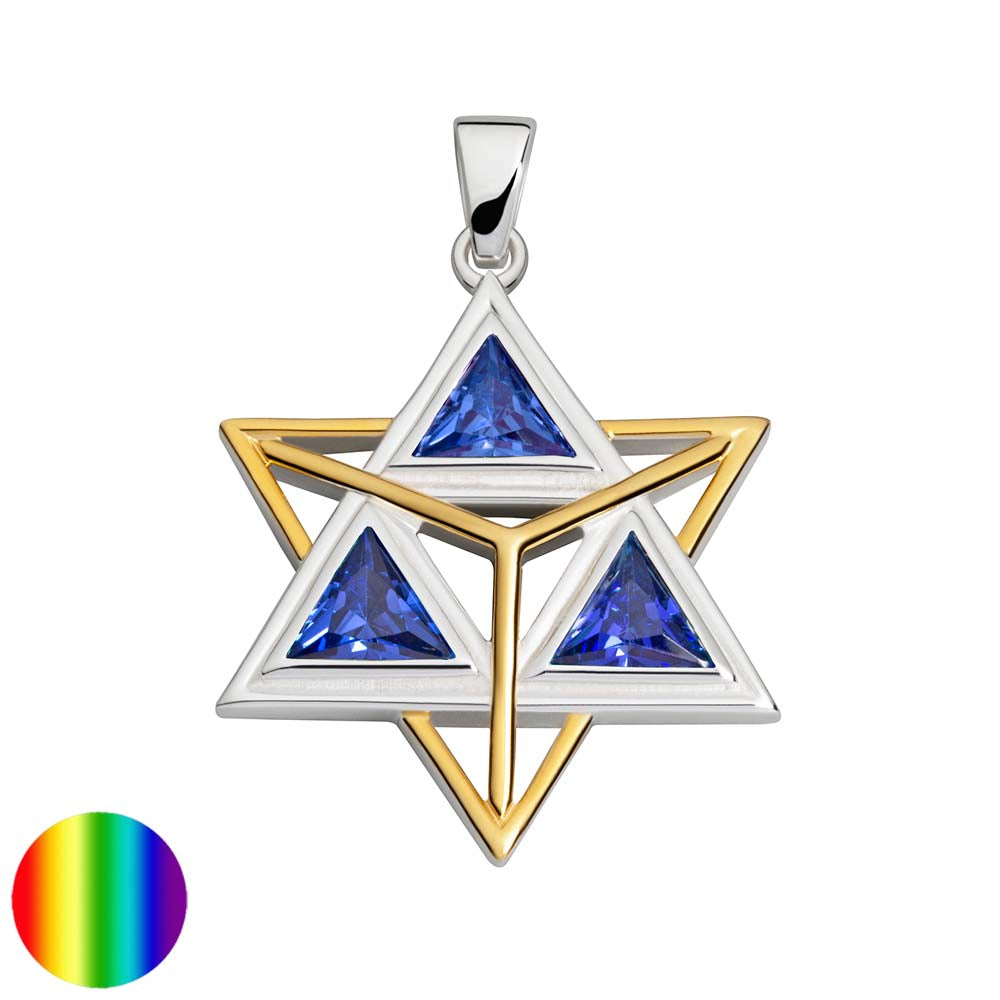 Collection inner Light - Licht-Energie Anhänger – Merkaba blau