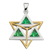 Collection inner Light - Licht-Energie Anhänger – Merkaba grün