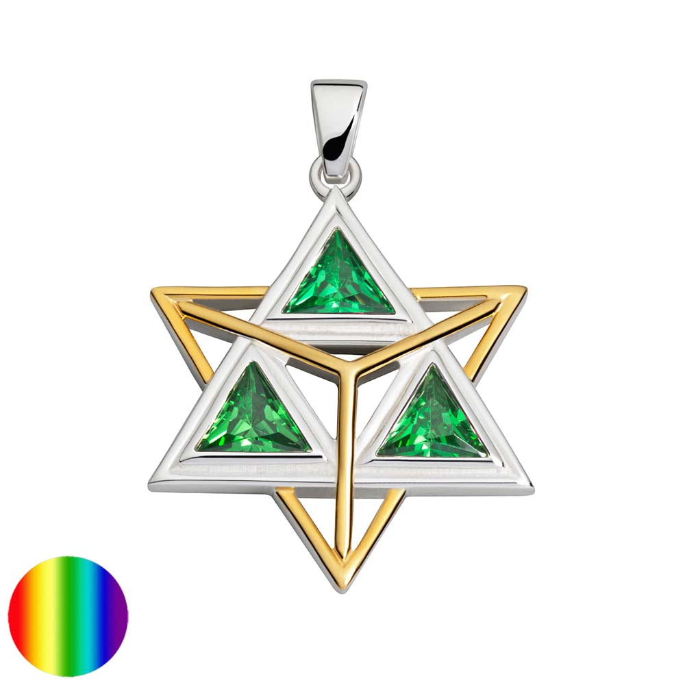 Collection inner Light - Licht-Energie Anhänger – Merkaba grün