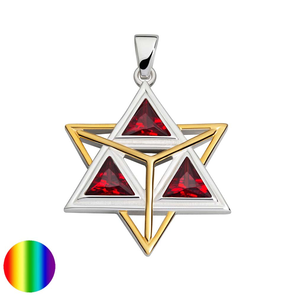 Collection inner Light - Licht-Energie Anhänger – Merkaba rot