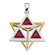 Collection inner Light - Licht-Energie Anhänger – Merkaba Zirkonia rot