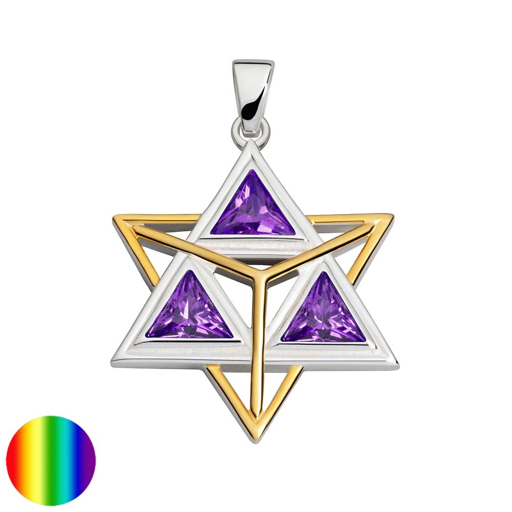 Collection inner Light - Licht-Energie Anhänger – Merkaba violett