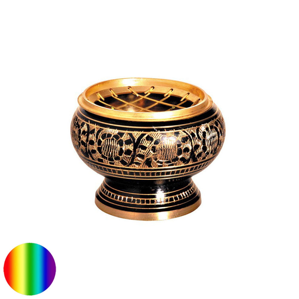 Messing schwarz-gold 6cm Netzgefäss