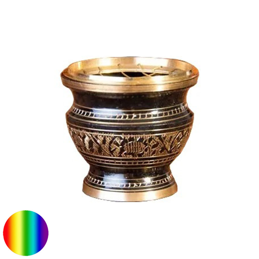 Netzgefäss - Messing schwarz-gold 6cm