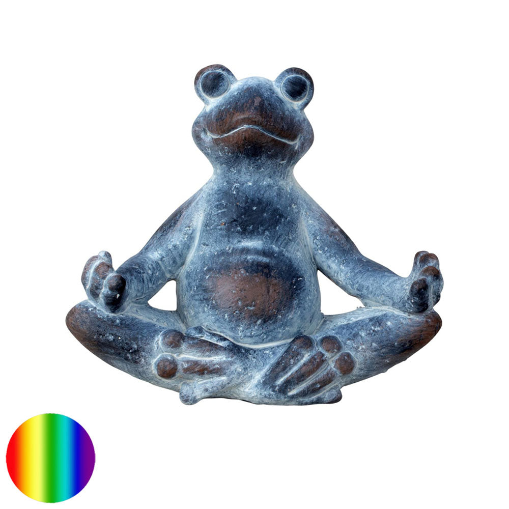 Yoga-Frosch - Keramik grau | Krafttier für Verwandlung