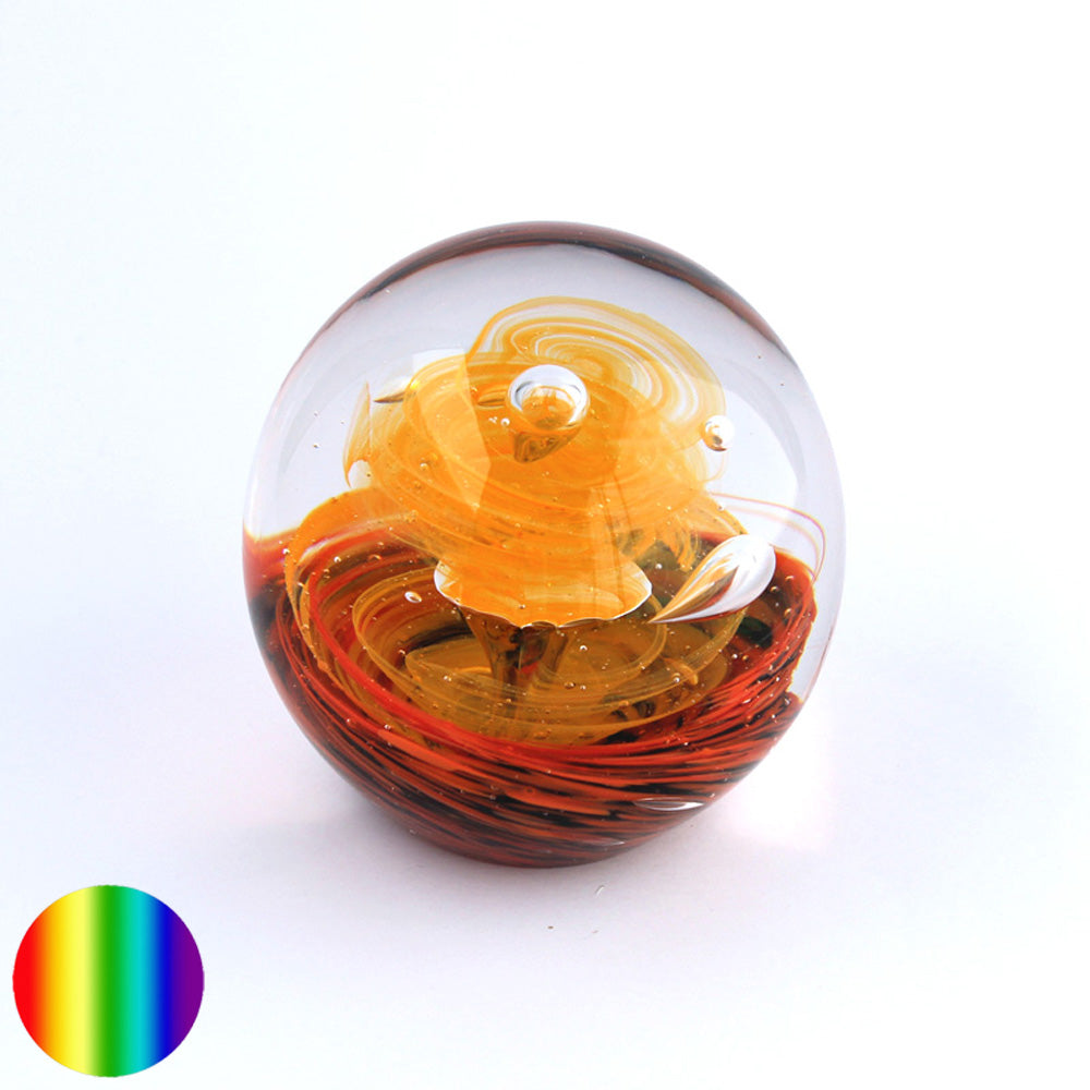 Traumkugel orange rot schwarz klein