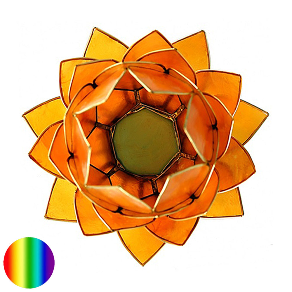 Teelichthalter Lotus - orange