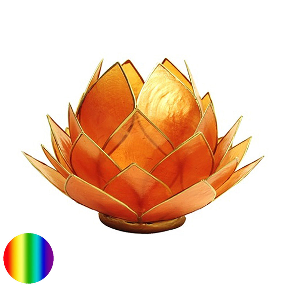 Teelichthalter Lotus - orange