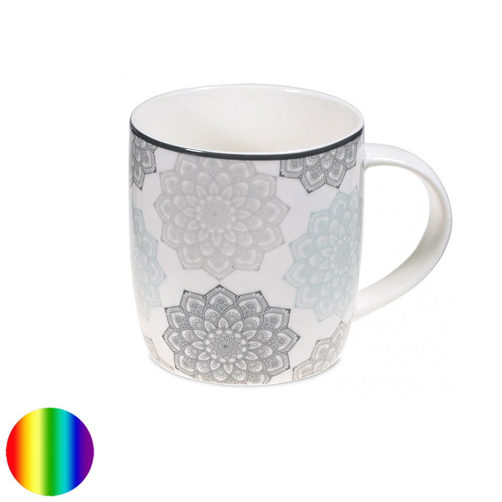 Tee-Tasse - Mandala grau Set