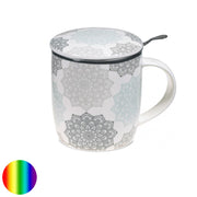 Tee-Tasse - Mandala grau Set
