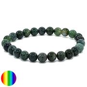 Herren-Armband - Moosachat 8mm
