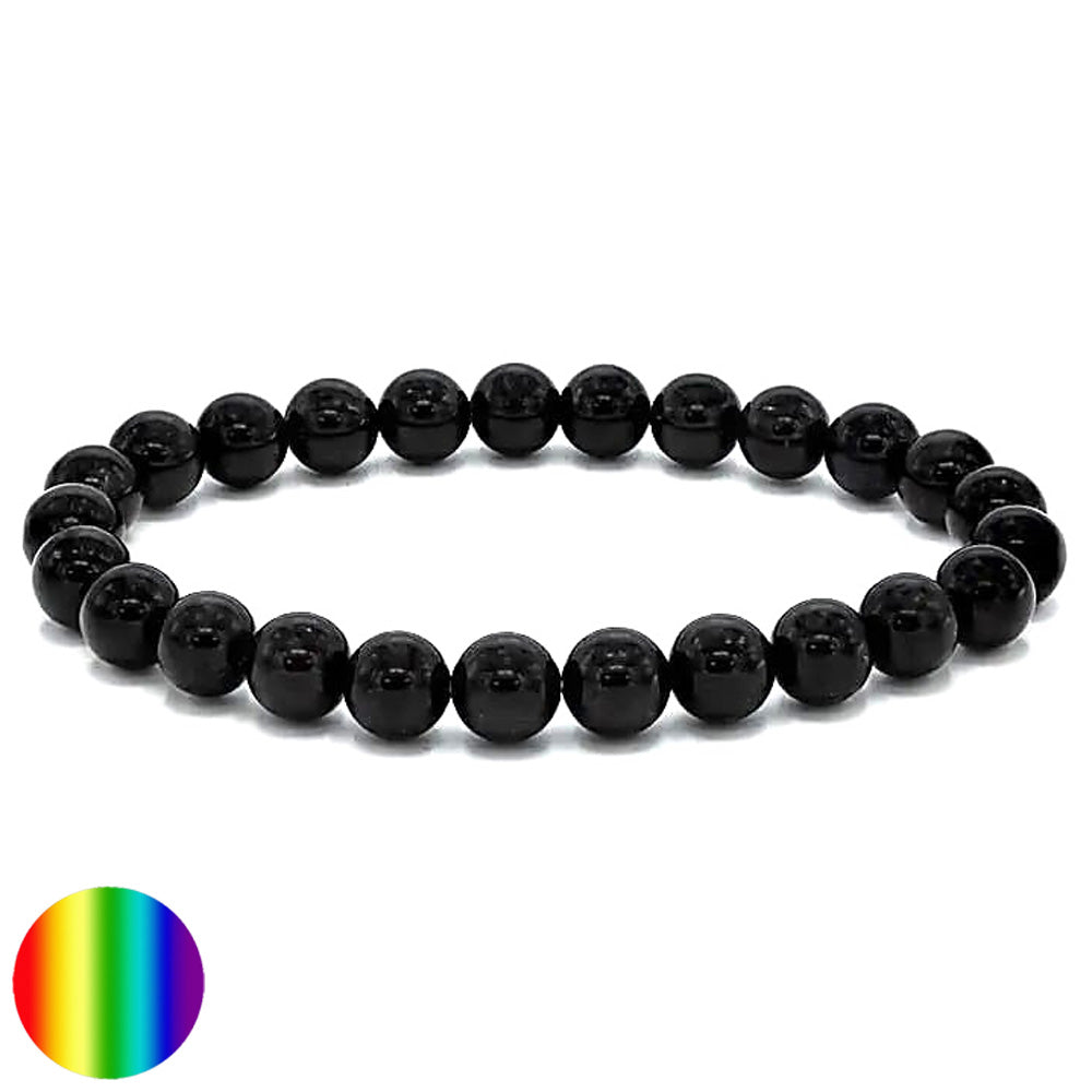 Herren-Armband - Schwarzer Turmalin 8mm
