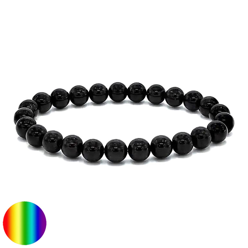 Herren-Armband - Schwarzer Turmalin 8mm