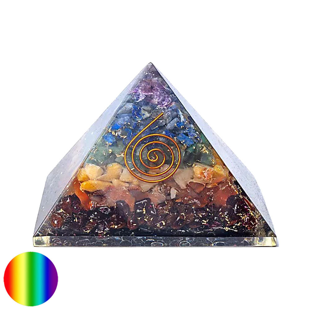 Orgonit-Pyramide - Chakra - Spirale 70mm