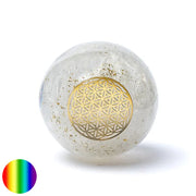 Orgon-Kugel - Selenit - Blume des Lebens 60mm