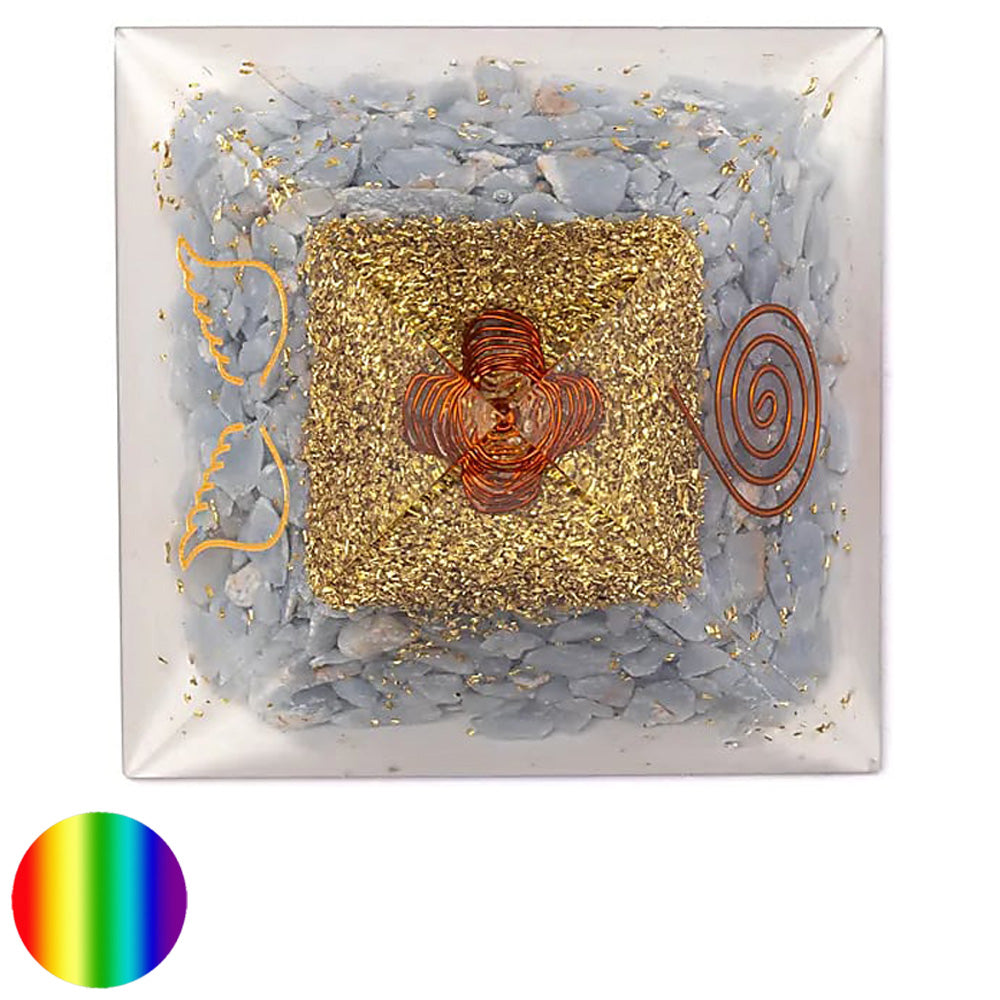 Orgonit-Pyramide - Angelit - Engelsflügel Spirale 80mm