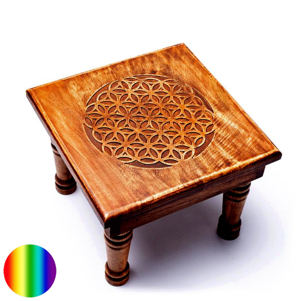 Ritual-Beistelltisch - Holz Lebensblume