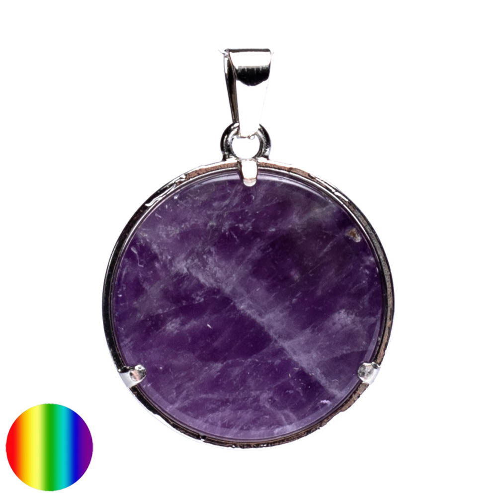 Anhänger Blume des Lebens mit Amethyst