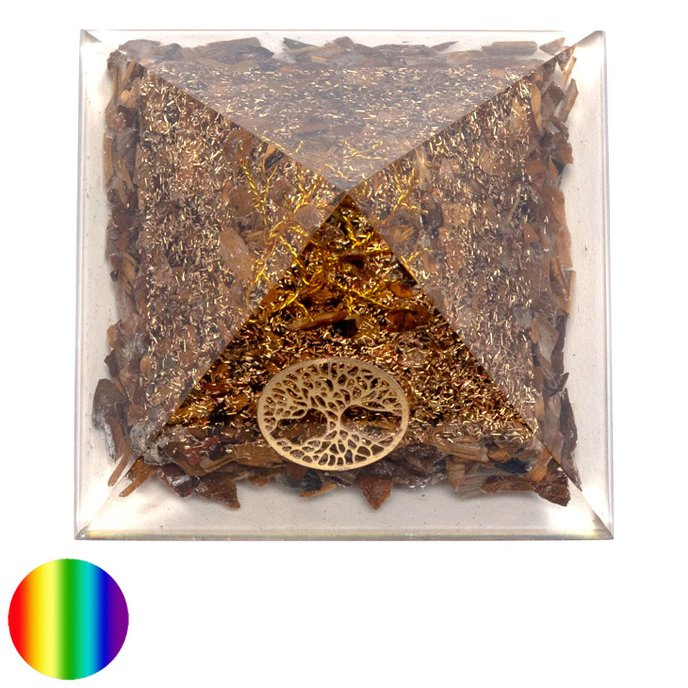 Orgon-Pyramide - Tigerauge - Baum des Lebens 70mm