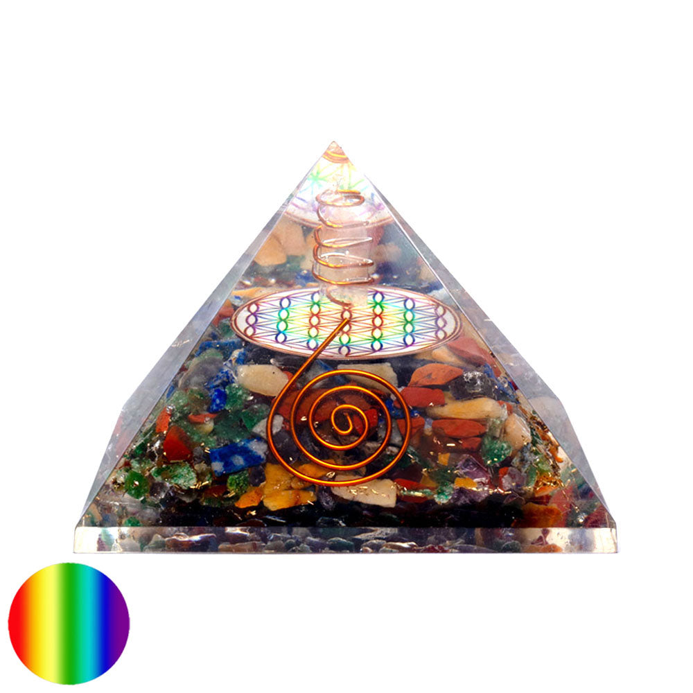 Orgon-Pyramide - Chakra - Blume des Lebens 70mm