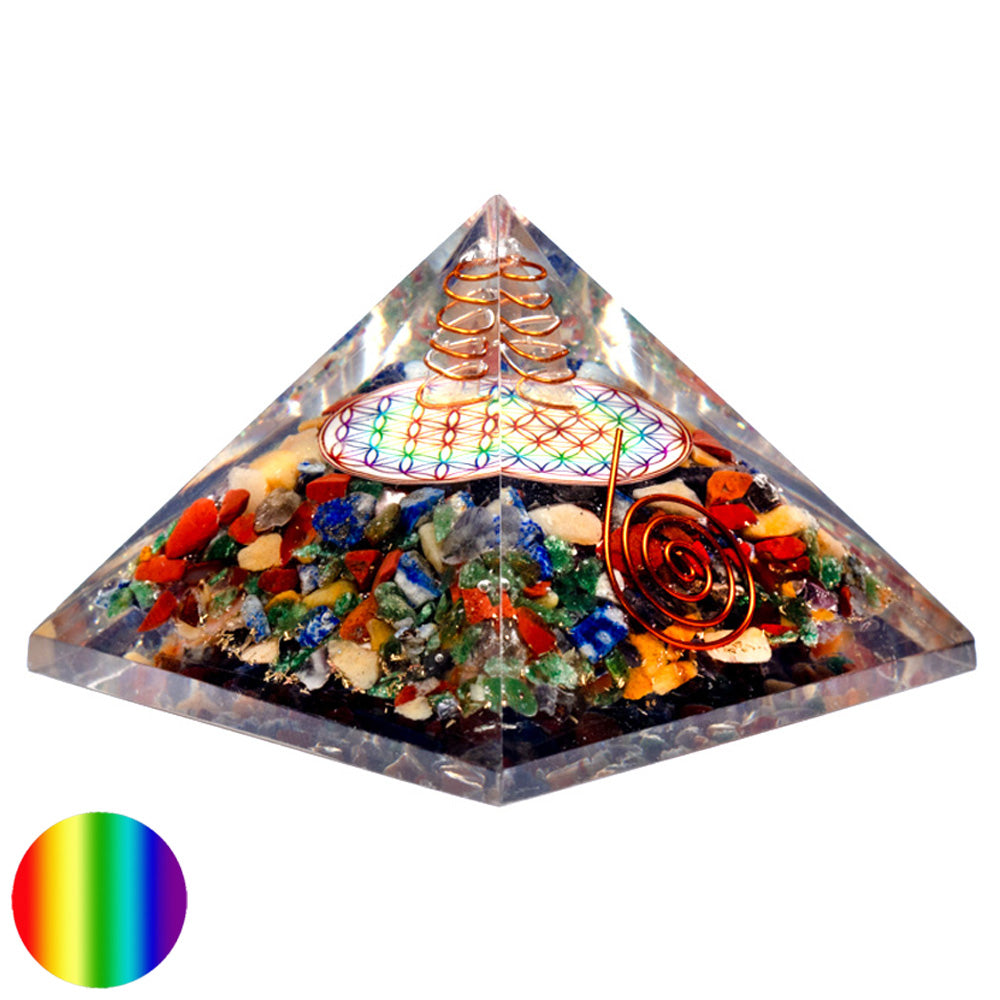 Orgon-Pyramide - Chakra - Blume des Lebens 70mm