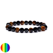 Armband Hämatit-Obsidian-Tigerauge 8mm
