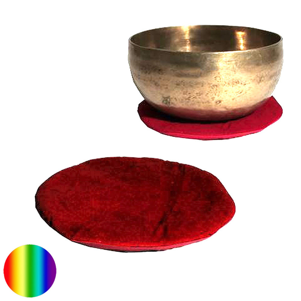 Kissen für Klangschale flach rund 15 cm - rot