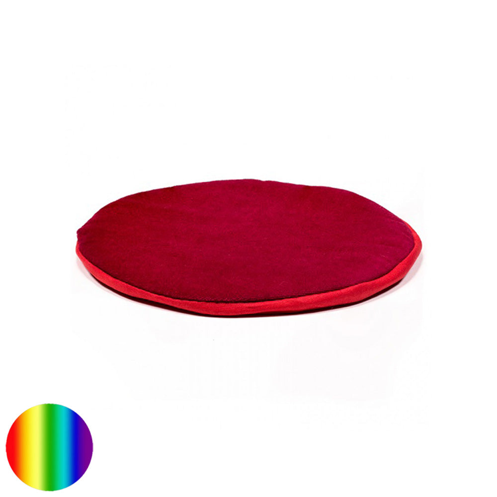 Kissen für Klangschale flach rund 15 cm - rot