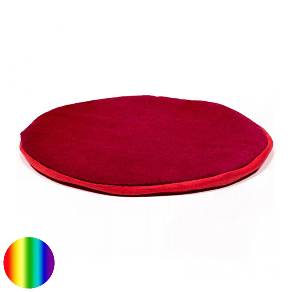 Kissen für Klangschale flach rund 20 cm - rot