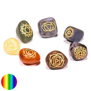 7 Chakra Trommelsteine - Set