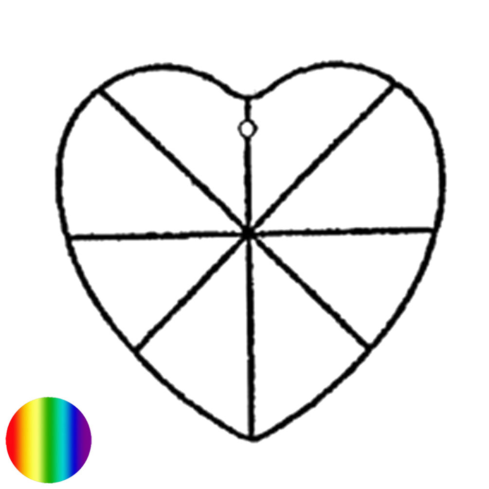 Regenbogen-Kristall - Herz 50mm