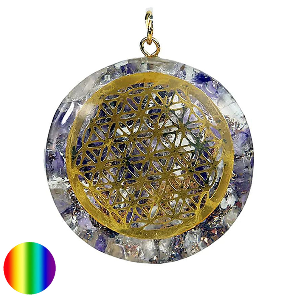 Orgon Anhänger - Blume des Lebens - Amethyst