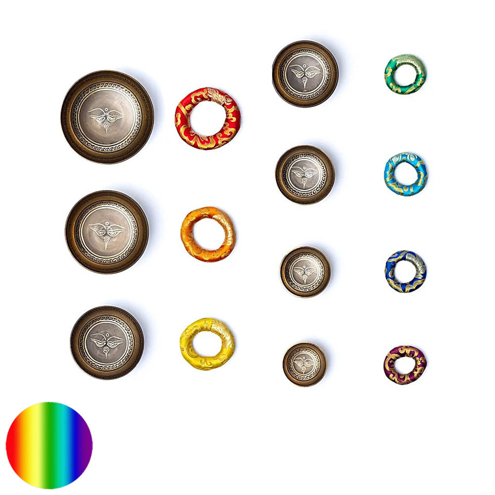 Chakra-Klangschalen-Set - Buddha-Augen
