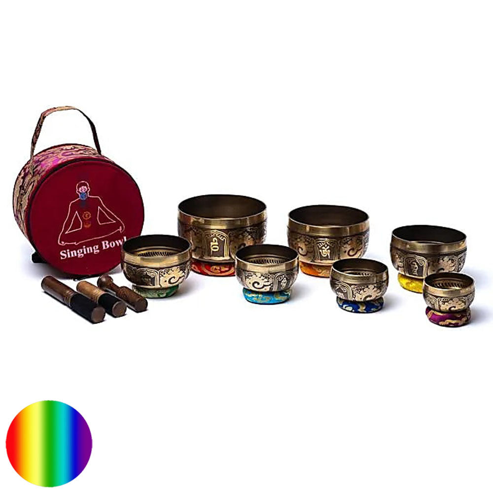 Chakra-Klangschalen-Set - Buddha-Augen