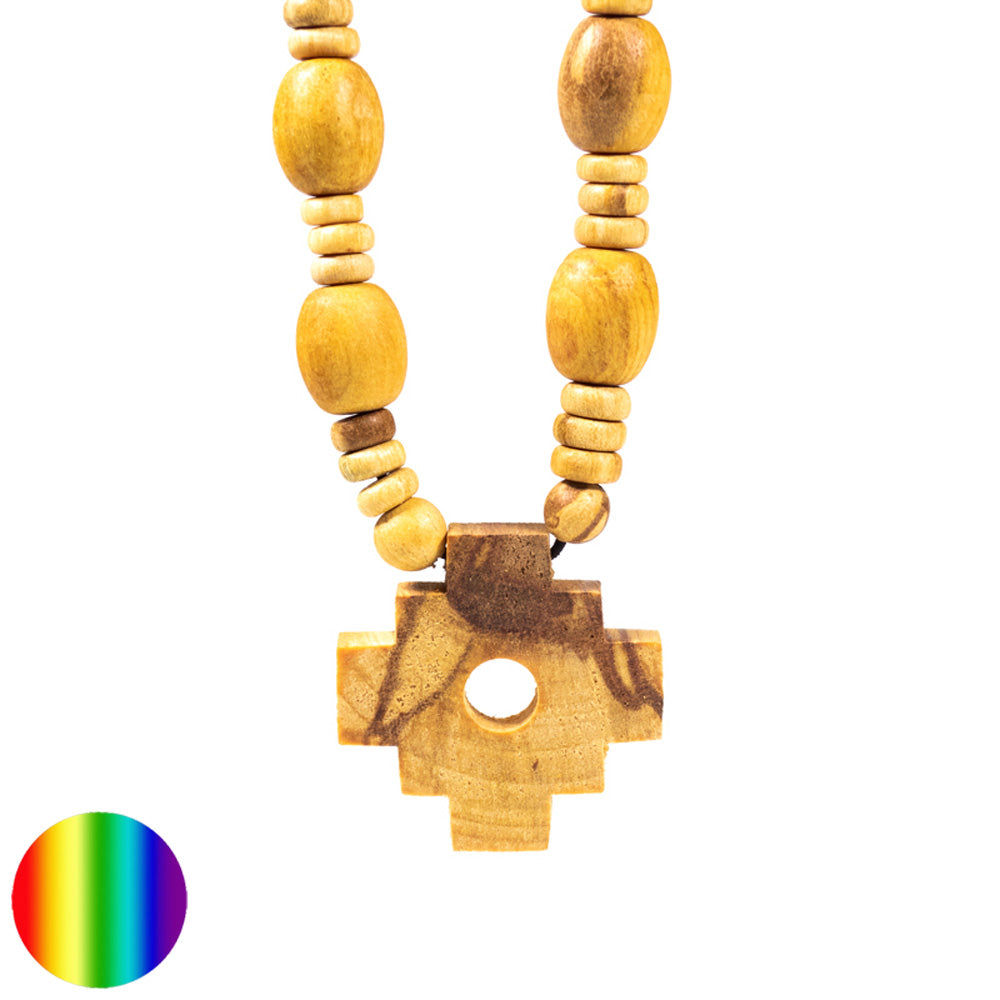 Palo Santo Schamanen Halskette mit Inka Kreuz