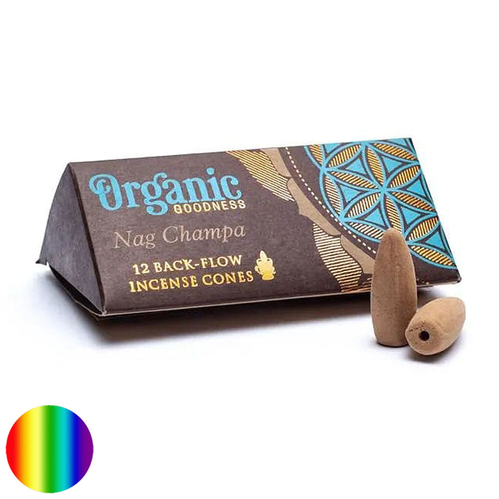 Organic - Natürliche Rückfluss Räucherkegel - Nag Champa