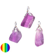 Edelstein-Anhänger Fluorit violet