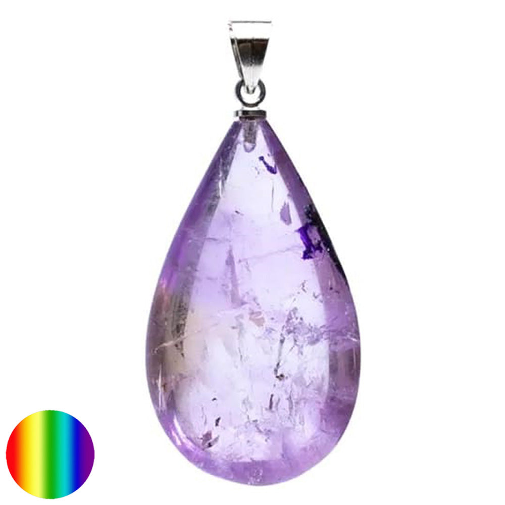 Edelstein-Anhänger Tropfen Amethyst 35mm