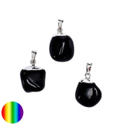 Edelstein-Anhänger Obsidian Schwarz