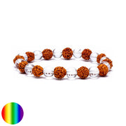 Armband Rudraksha - Bergkristall