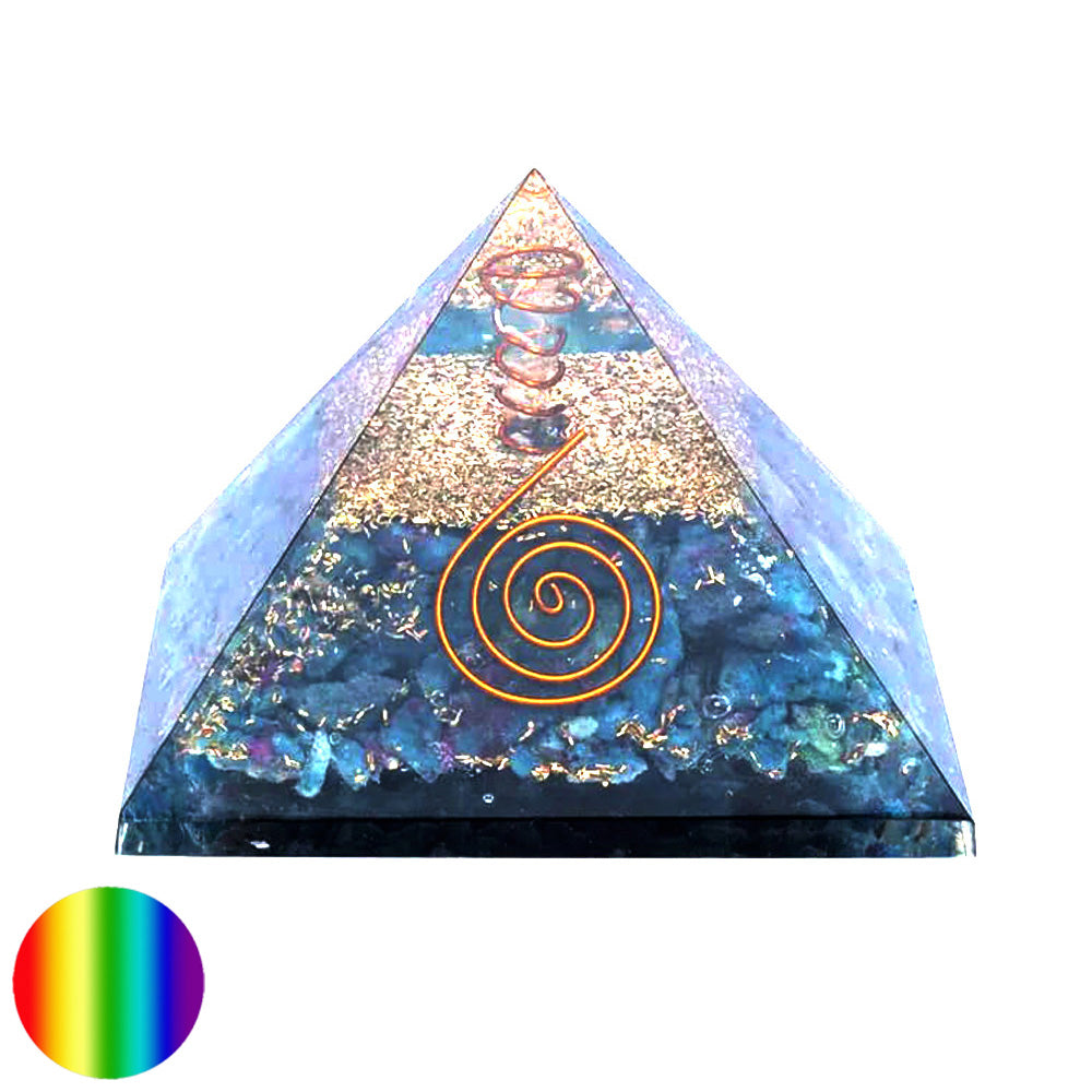 Orgon-Pyramide - Rubin in Kyanit - Spirale 70mm