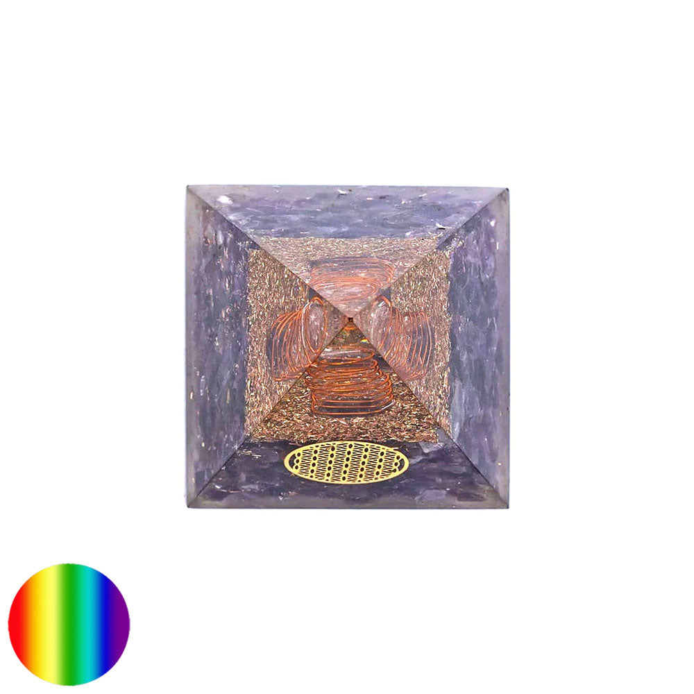 Orgon-Pyramide Nubisch - Amethyst - Lebensblume 55mm