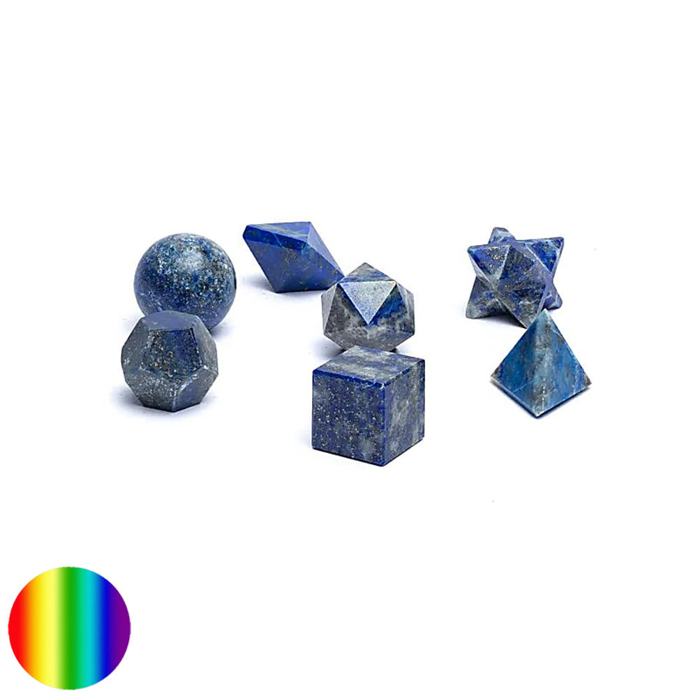 Heilige Geometrie-Set - 7-teilig - LapisLazuli