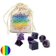 Heilige Geometrie-Set - 7-teilig - Amethyst