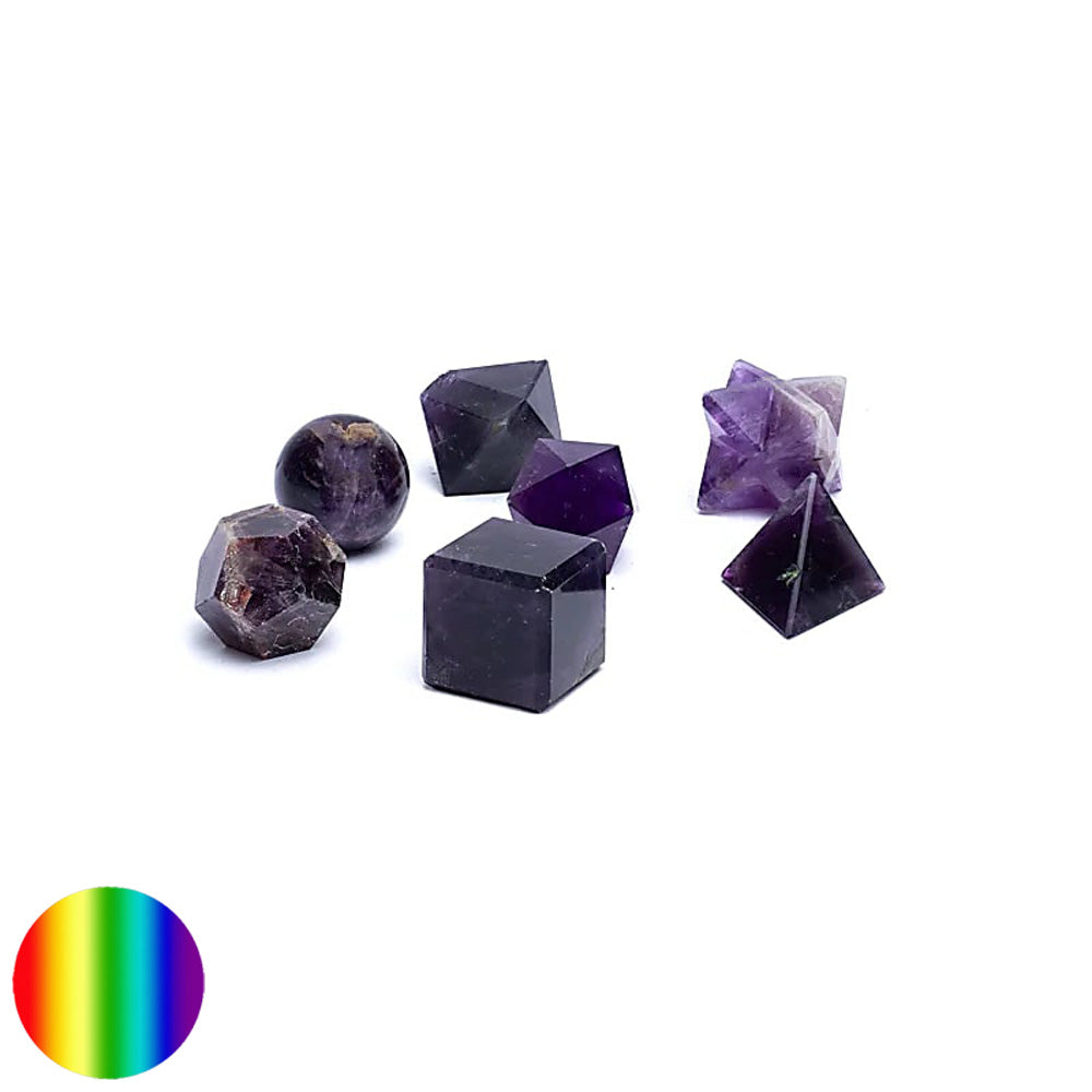 Heilige Geometrie-Set - 7-teilig - Amethyst