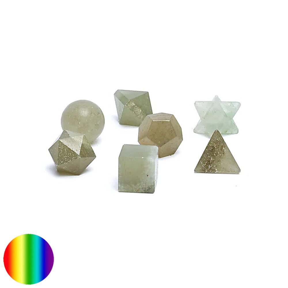Heilige Geometrie-Set - 7-teilig - Aventurin