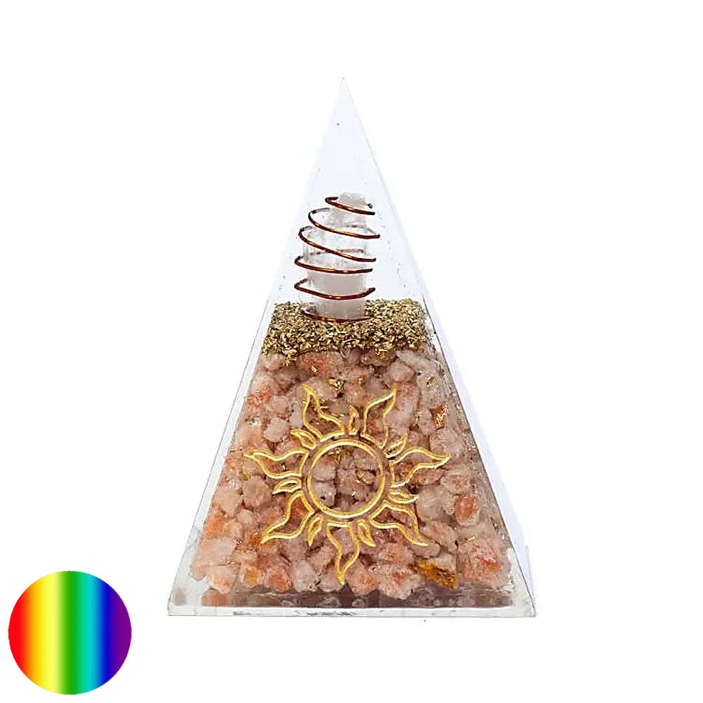 Orgonit-Pyramide Nubisch - Sonnenstein - Sonnensymbol Spirale 60mm
