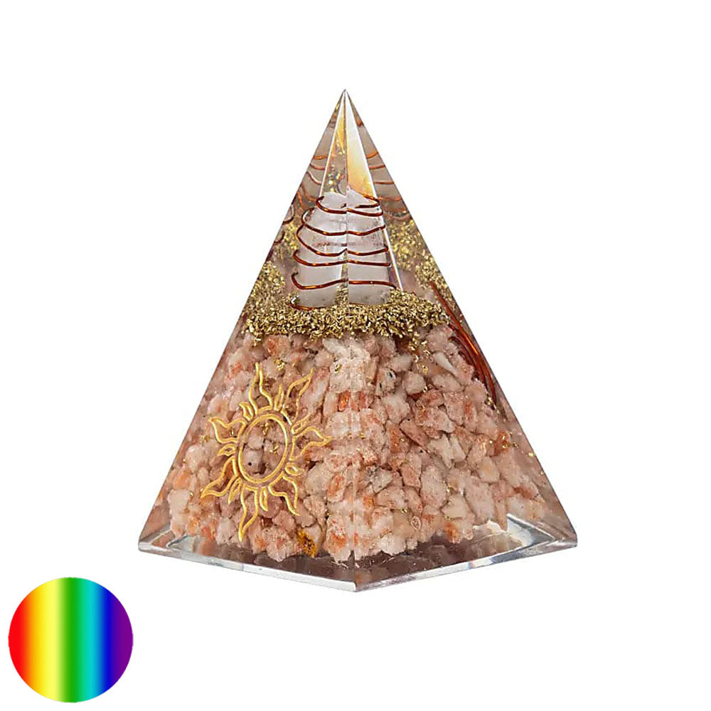 Orgonit-Pyramide Nubisch - Sonnenstein - Sonnensymbol Spirale 60mm