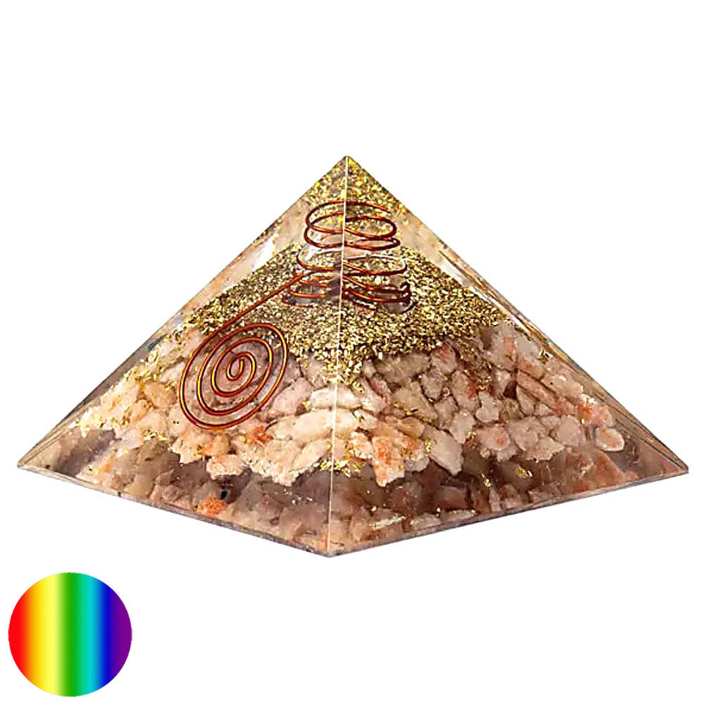 Orgonit-Pyramide - Sonnenstein - Sonnensymbol Spirale 70mm