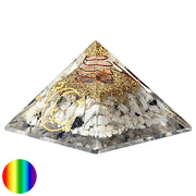 Orgonit-Pyramide - Mondstein - Mondsymbol Spirale 70mm